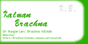 kalman brachna business card